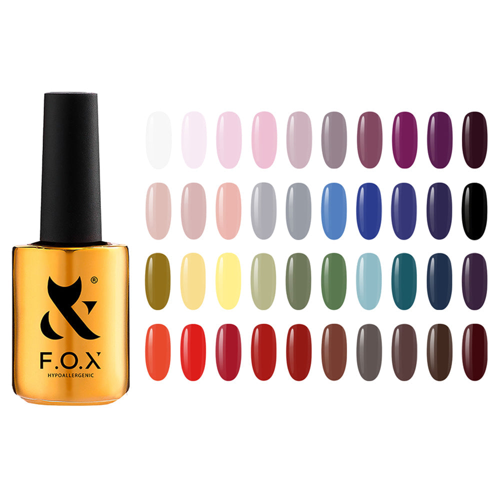 F.O.X Spectrum 001-040, 14 ml set + Free Nail Tips
