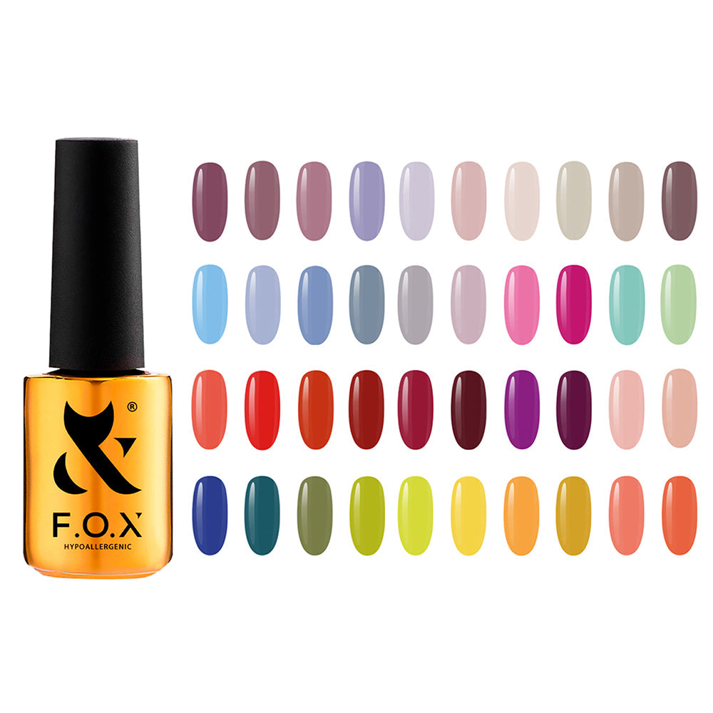 F.O.X Spectrum 041-080, 7 ml set + Free Nail Tips