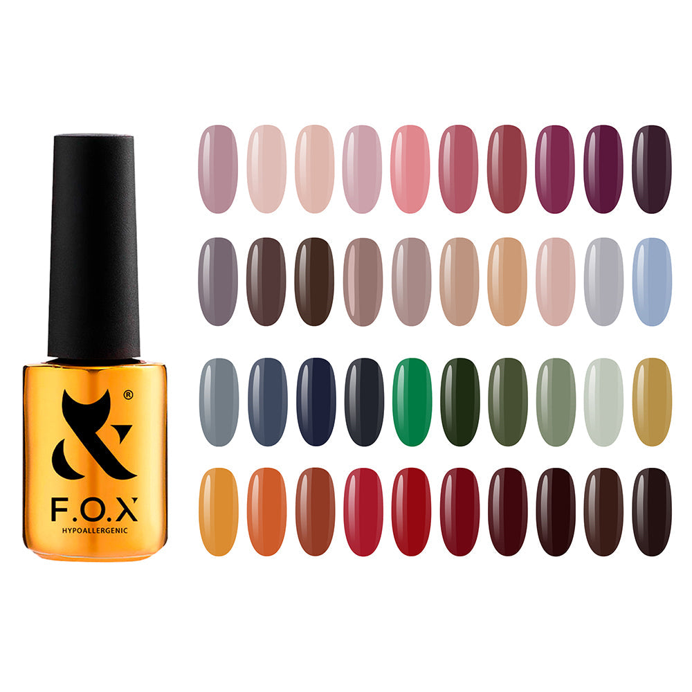 F.O.X Spectrum 081-120, 7 ml set + Free Nail Tips