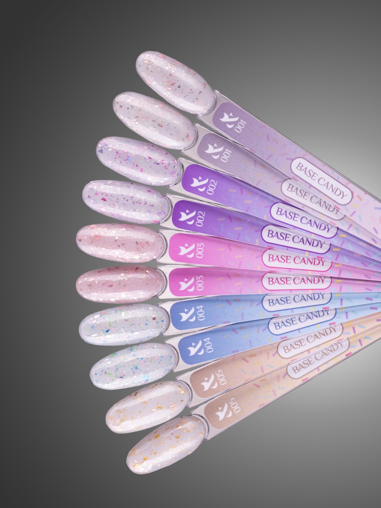 F.O.X Candy Base — Nail tips 001-005 (set of 5)