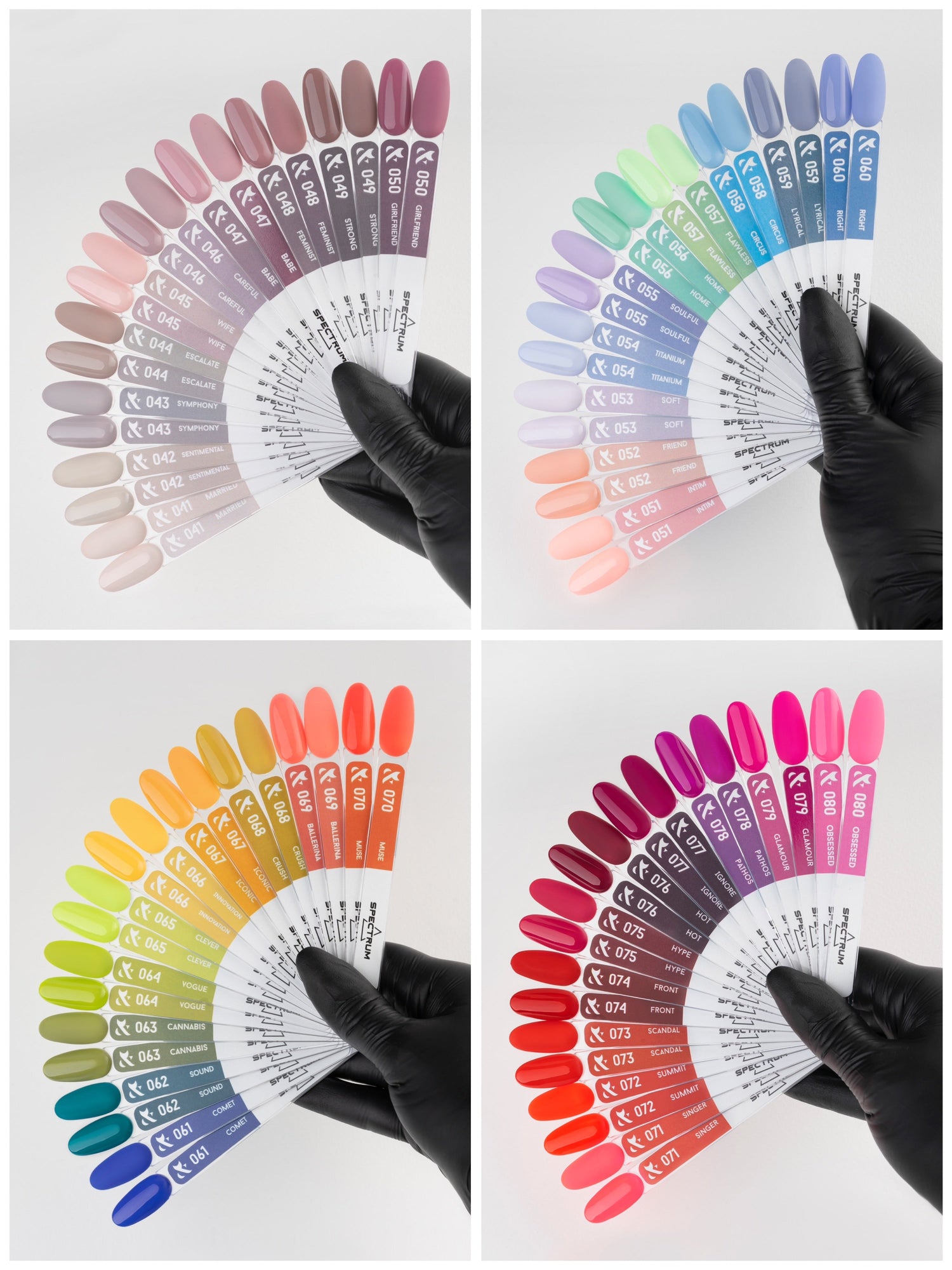F.O.X Spectrum 041-080, 7 ml set + Free Nail Tips
