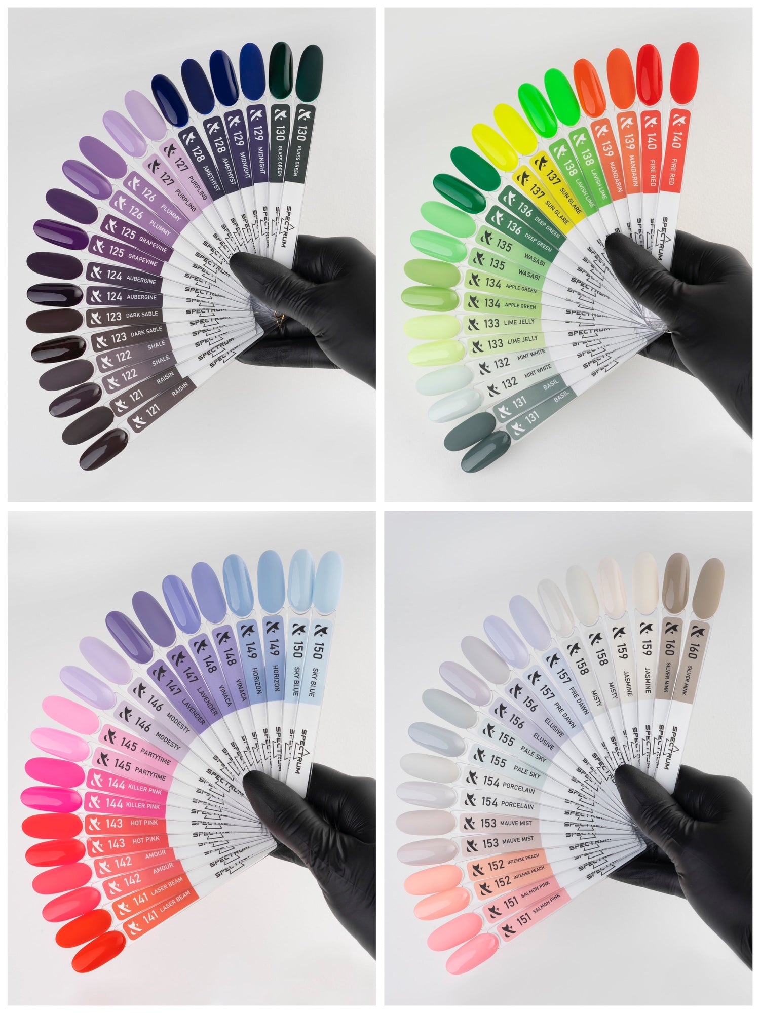 F.O.X Spectrum 121-160, 14 ml set + Free Nail Tips