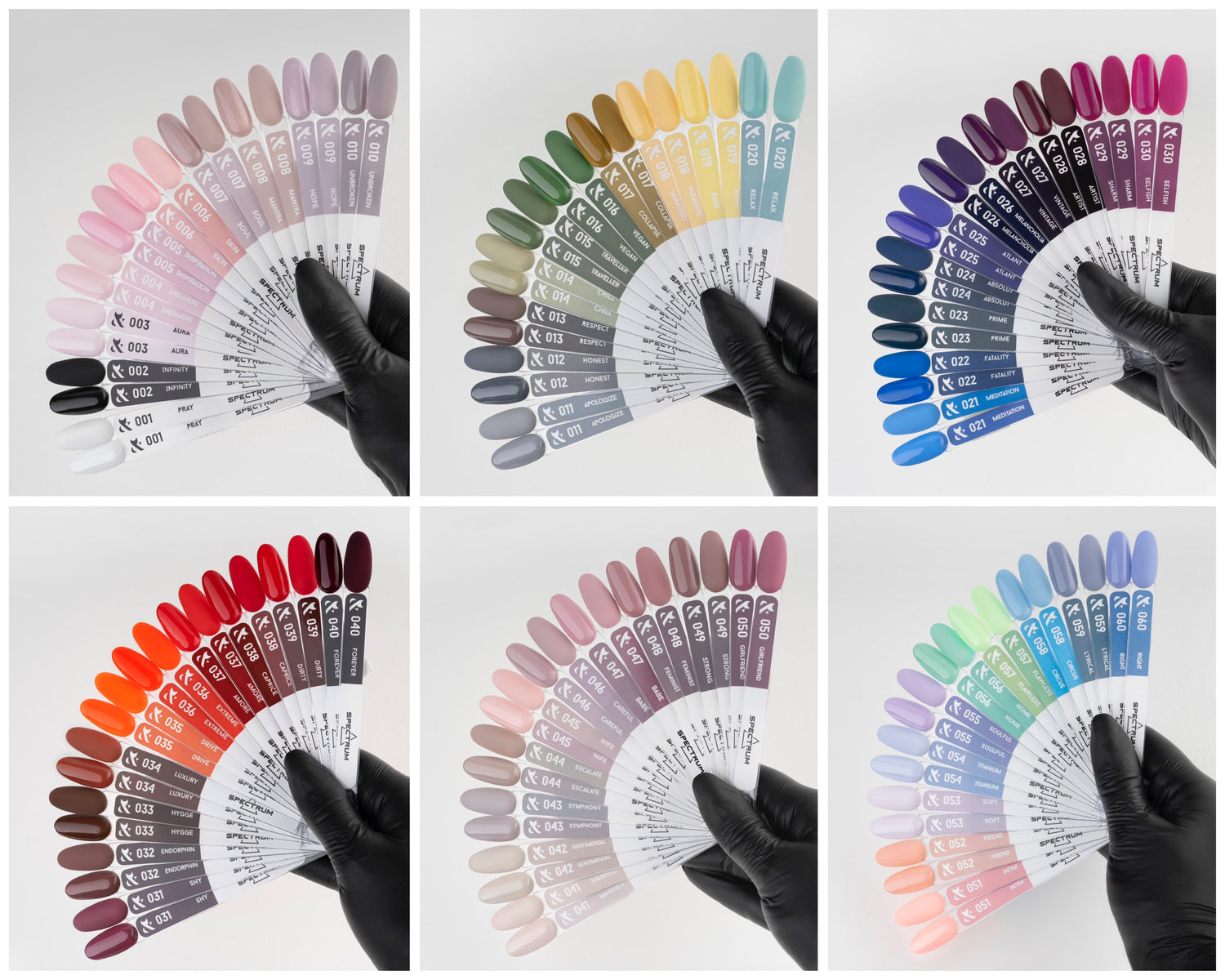 F.O.X Spectrum 001-160, 14 ml set + Free Nail Tips