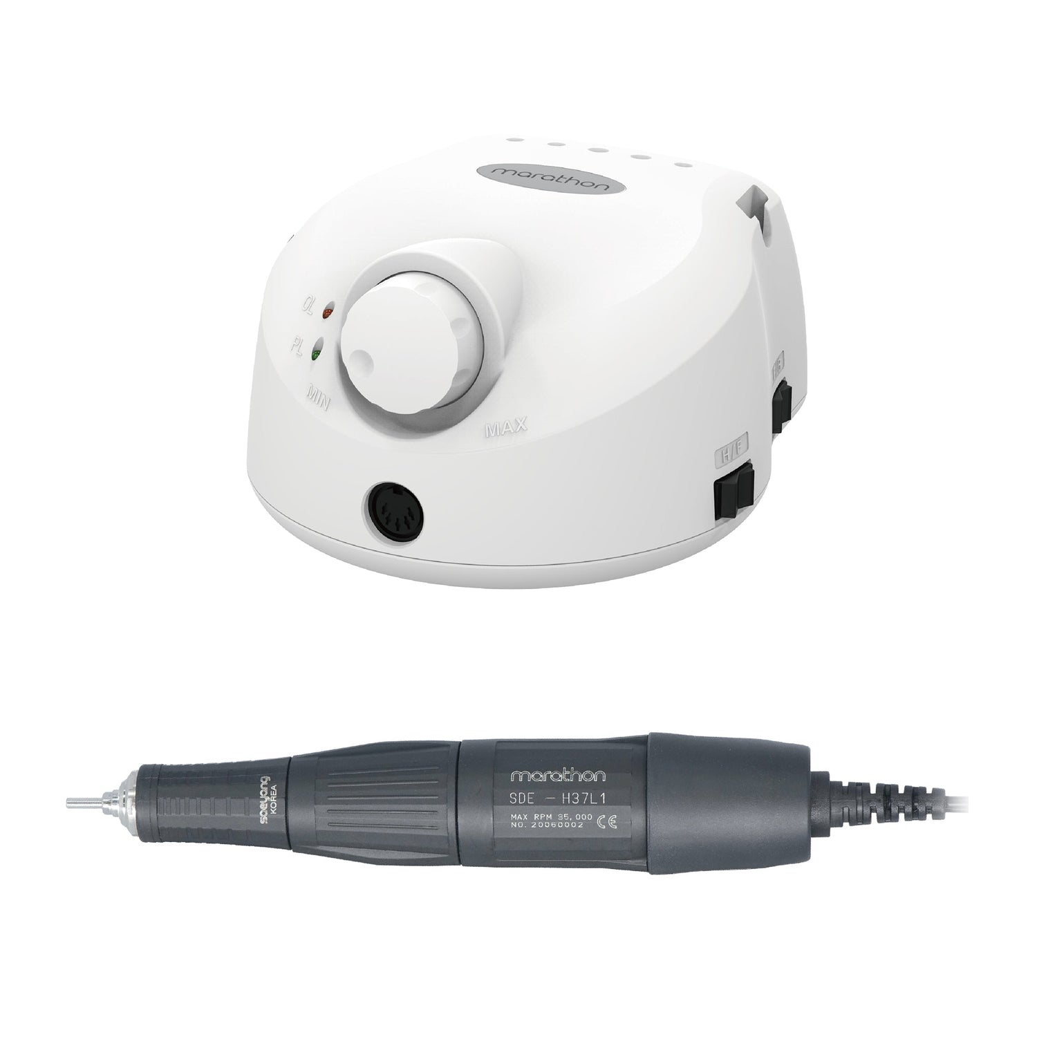 Saeyang ESCORT II PRO + H37L1 35k RPM — Original E-File Nail Drill Machine