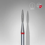 Staleks Diamond nail drill bit "pointed flame" red, 1.6 mm
