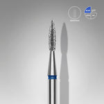 Staleks Diamond nail drill bit "pointed flame" blue, 1.8 mm