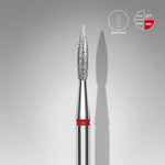 Staleks Diamond nail drill bit "pointed flame" red, 2.3 mm