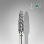 Staleks Carbide nail drill bit "corn" green, 4 mm
