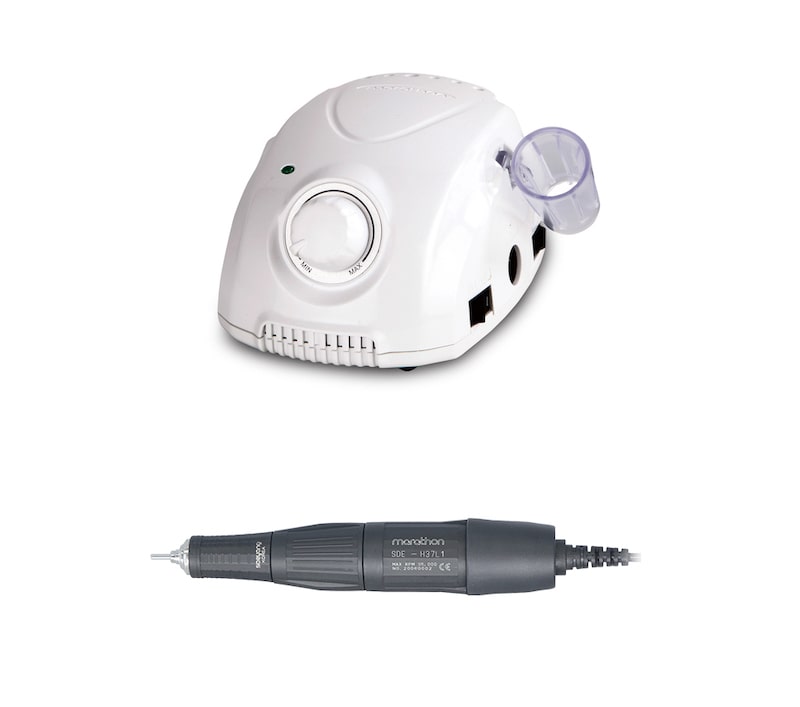 (pre order) Saeyang Marathon Champion 3 White + H37L1 35k RPM — Original E-File Nail Drill Machine