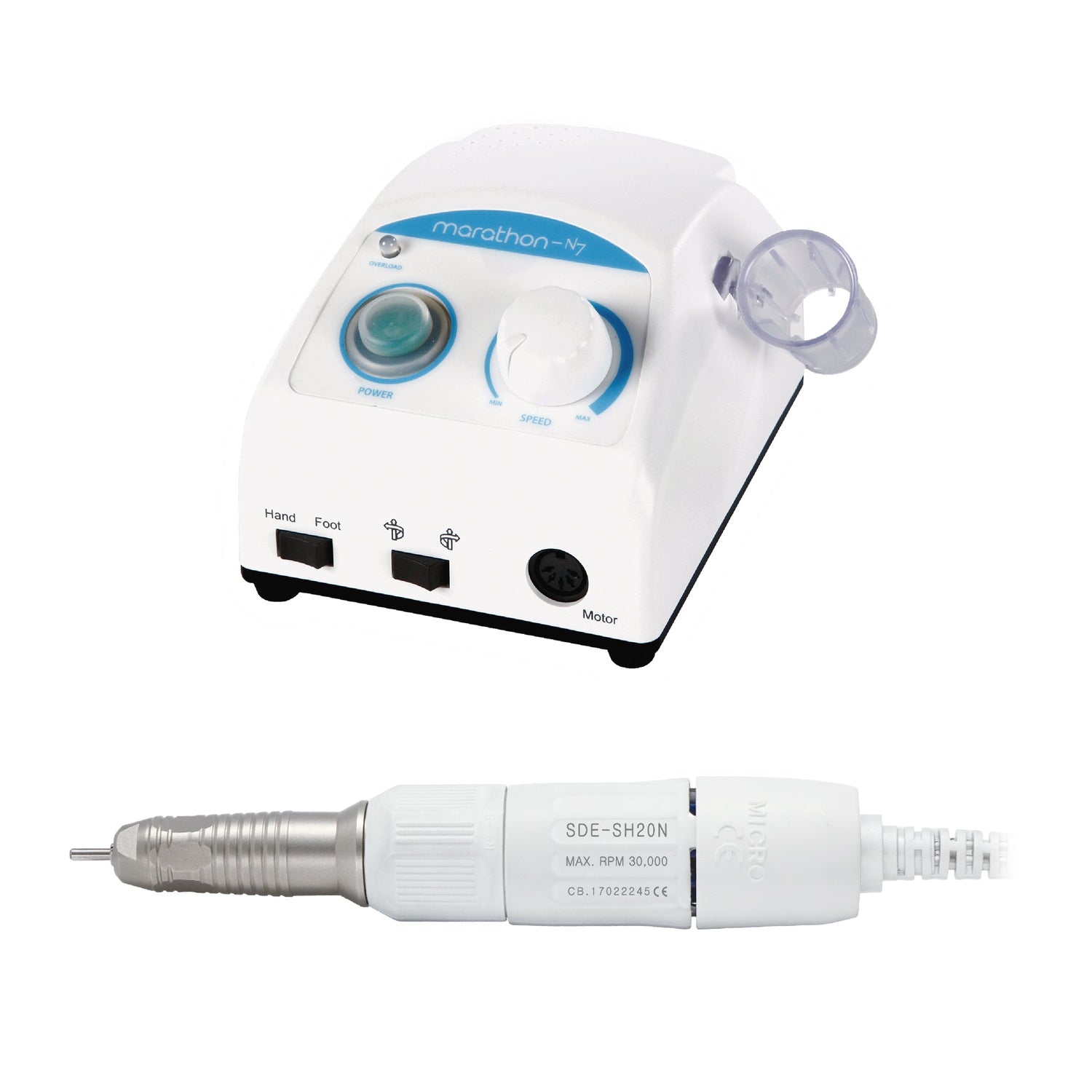Saeyang Marathon-N7 + SH20N 30k RPM — Original E-File Nail Drill Machine