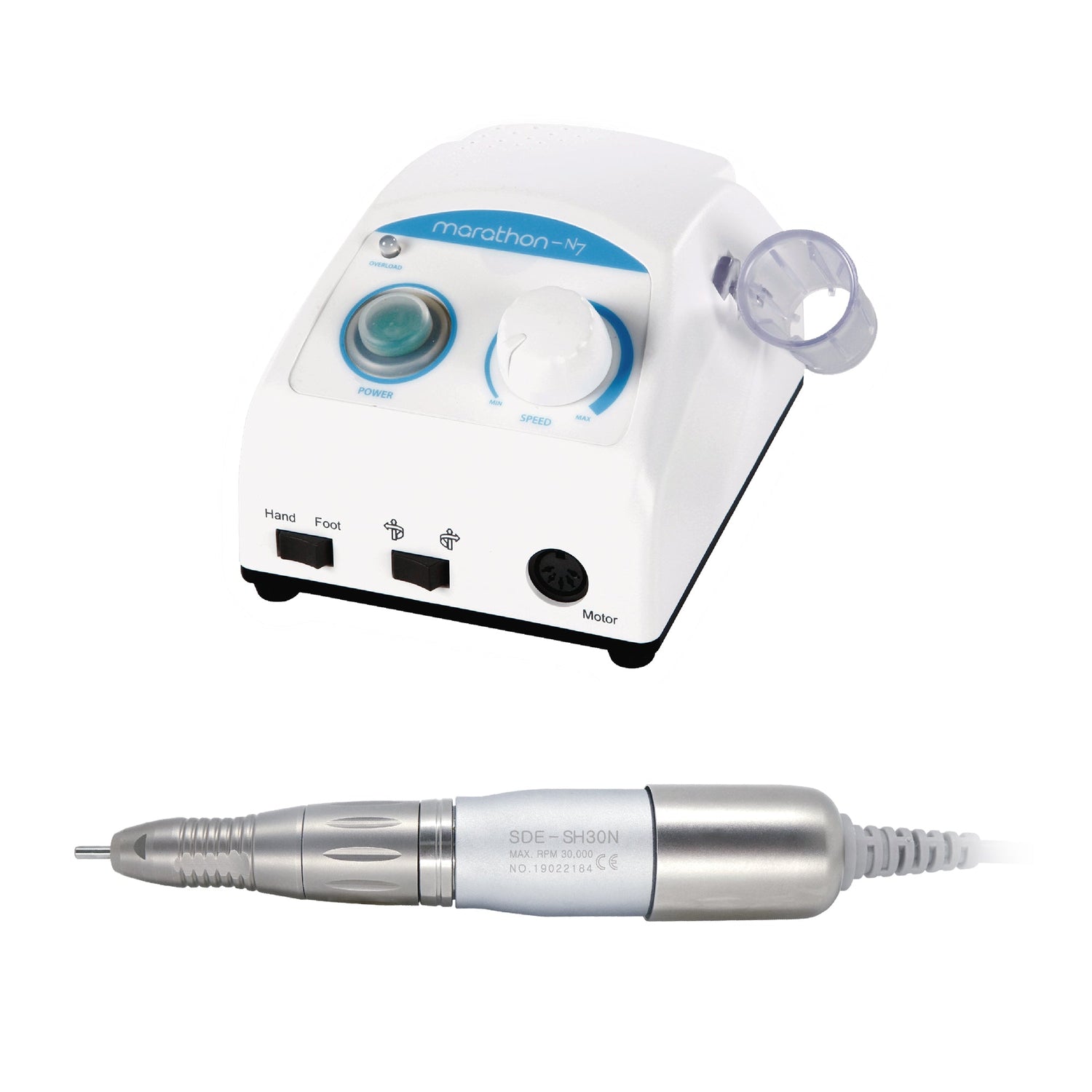 Saeyang Marathon-N7 + SH30N 30k RPM — Original E-File Nail Drill Machine