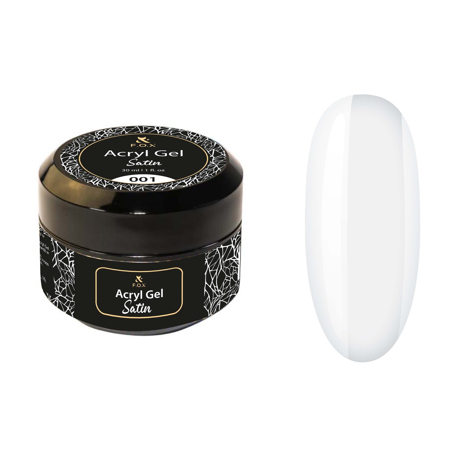 F.O.X Acryl Gel Satin 001 (Clear), 30 ml