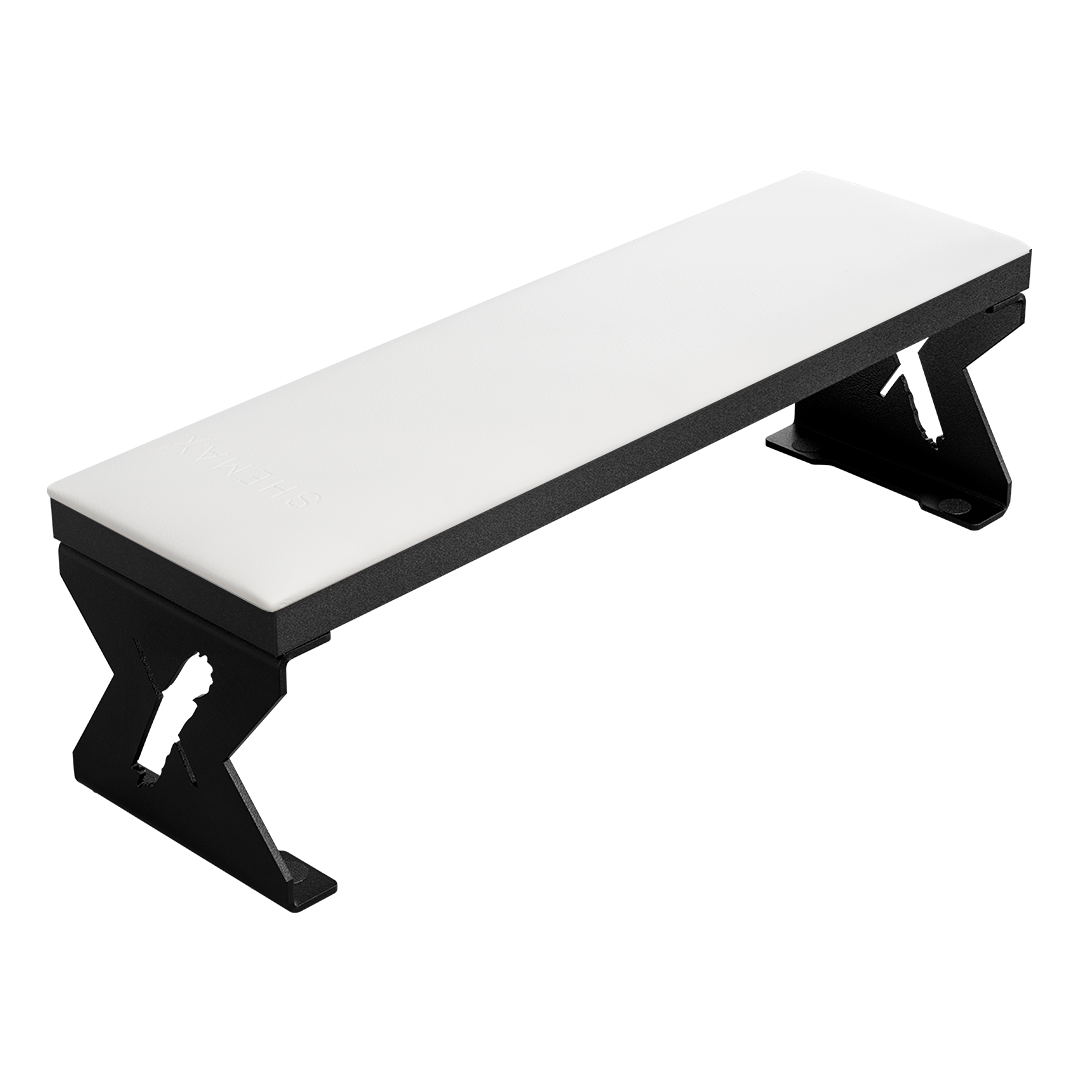 SHEMAX Hand Rest Comfort White on Black — Nail table for manicure