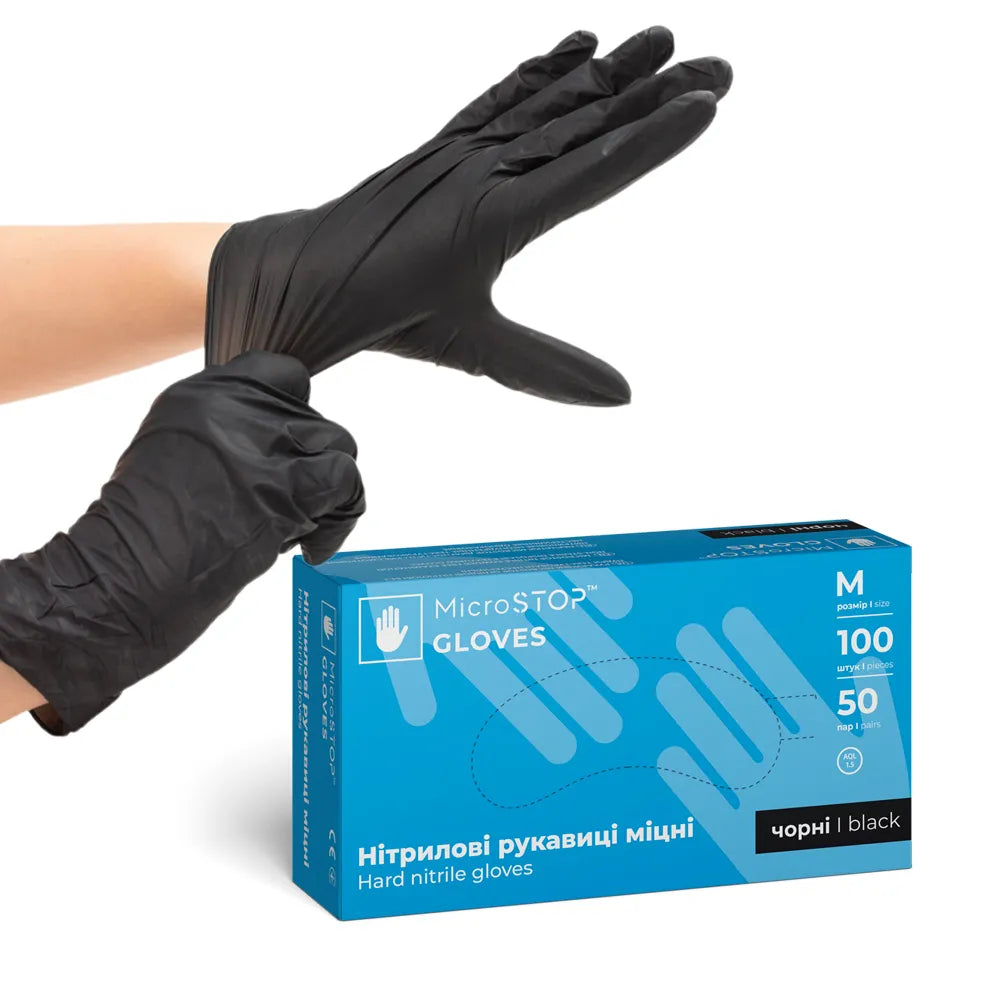 MicroStop nitrile gloves Medium size