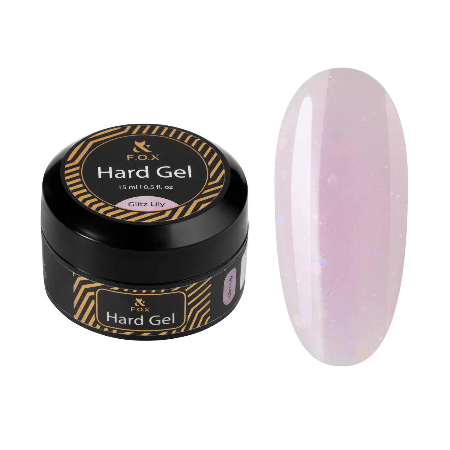 F.O.X Hard Gel Glitz Lily, 15 ml