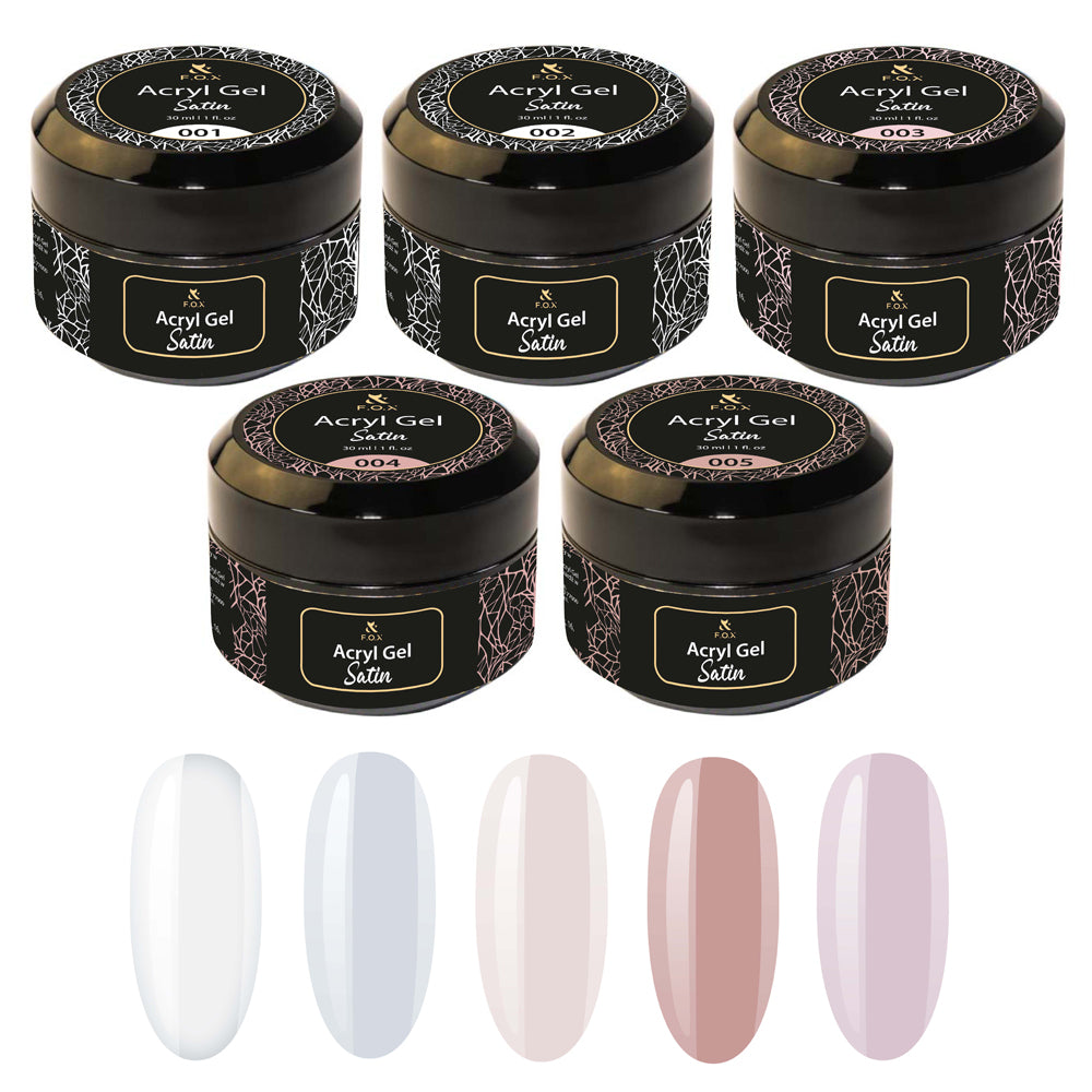 F.O.X Acryl Gel Satin Set of 5 (30 ml)