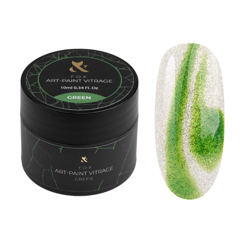 F.O.X Art Paint Vitrage Green - F.O.X Nails USA