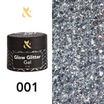 F.O.X Glow Glitter Gel 001 - F.O.X Nails USA