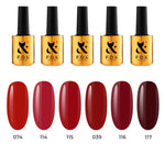 F.O.X Spectrum Red set of 6 - F.O.X Nails USA