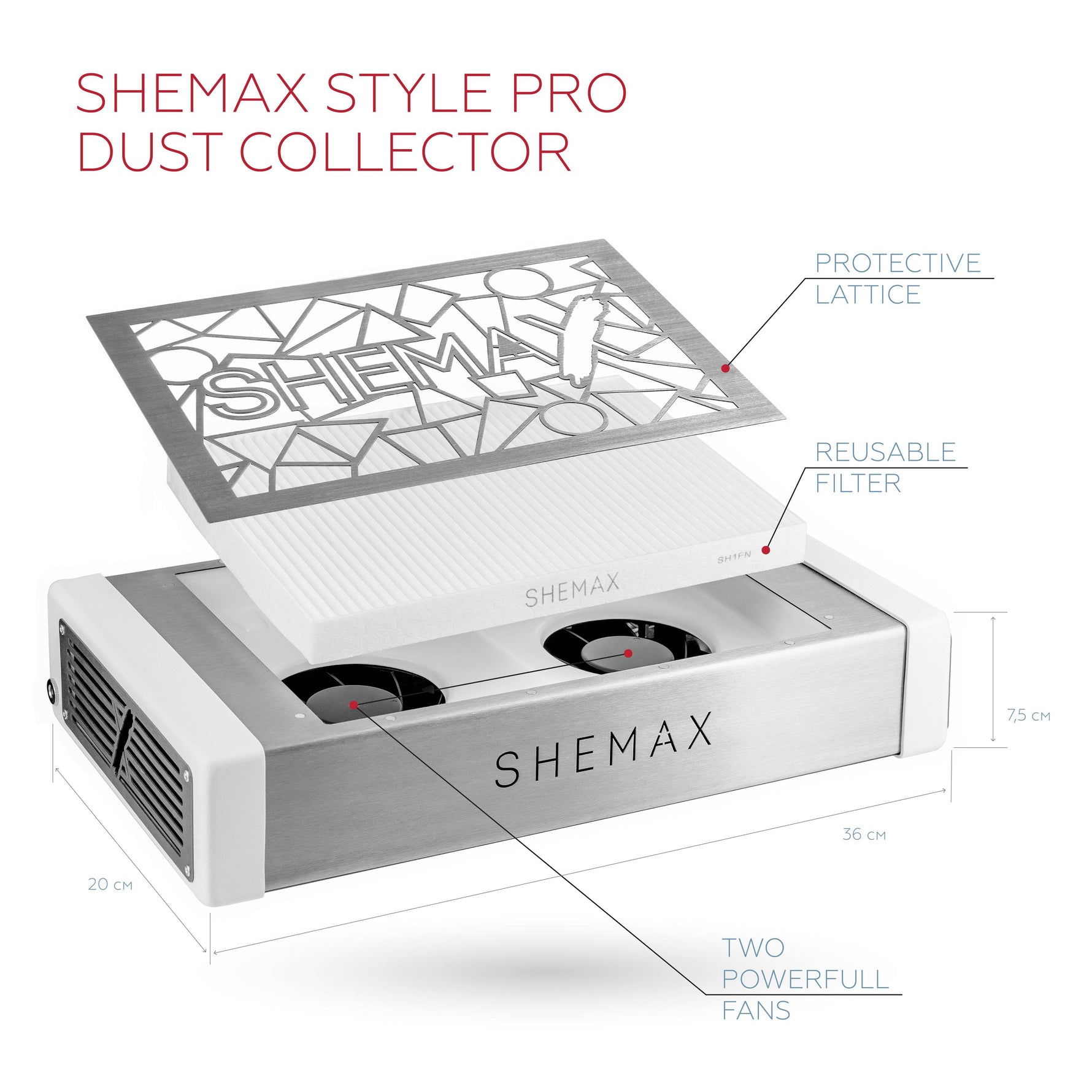 SHEMAX Style PRO Green — Professional manicure dust collector - F.O.X Nails USA