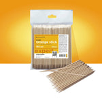 Staleks Orange stick for manicure, wooden (100 pcs) - F.O.X Nails USA