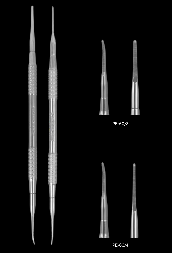 Staleks Pedicure pusher tool EXPERT 60 TYPE 3 and 4 (straight nail file and file with a bent end) - F.O.X Nails USA