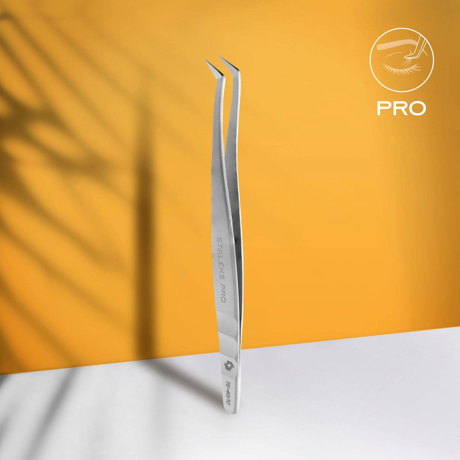Staleks Professional eyelash tweezers EXPERT 40 TYPE 12 (curved tweezers for volume extension,65') - F.O.X Nails USA