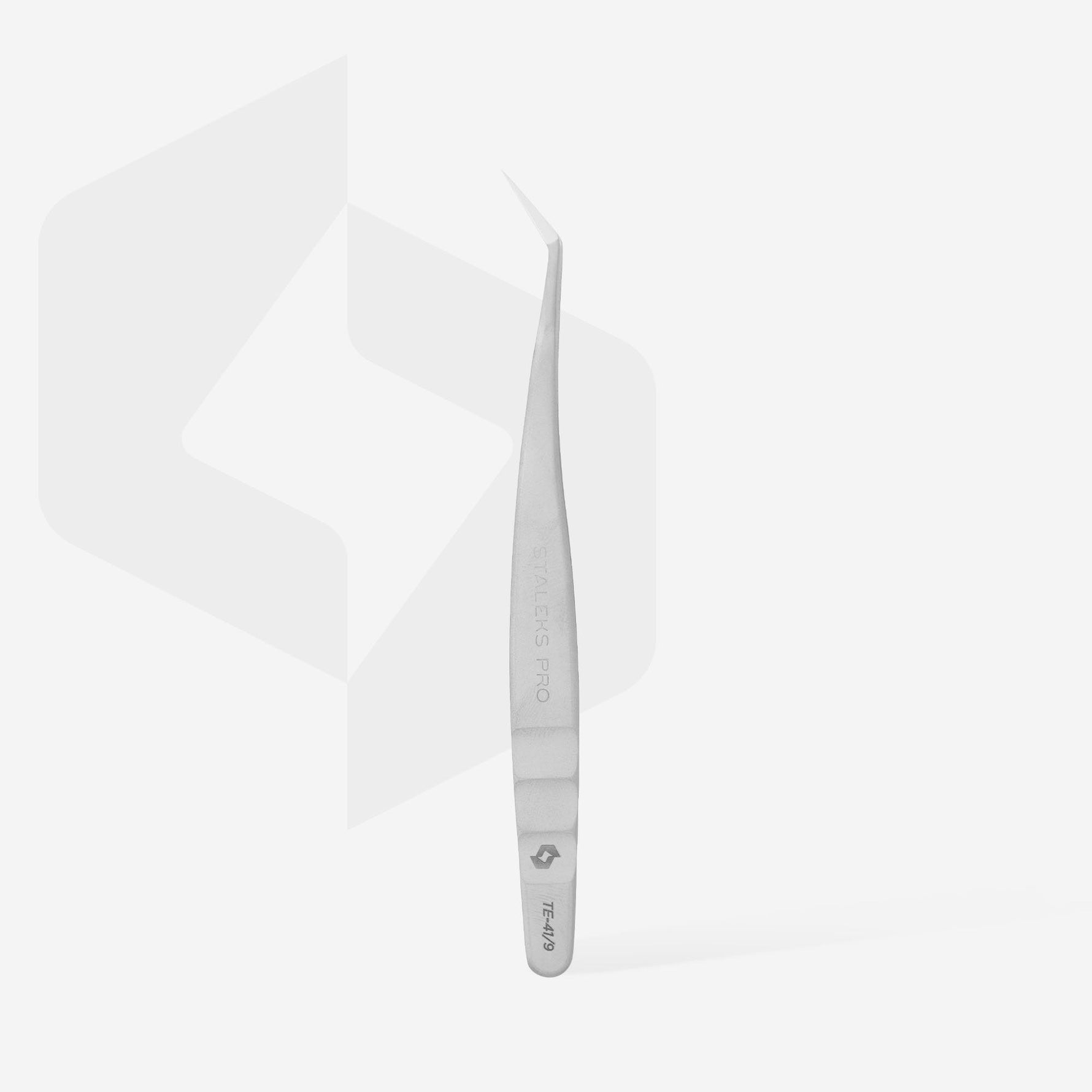 Staleks Professional Eyelash tweezers EXPERT 41 TYPE 9 (L-shaped, 35') - F.O.X Nails USA