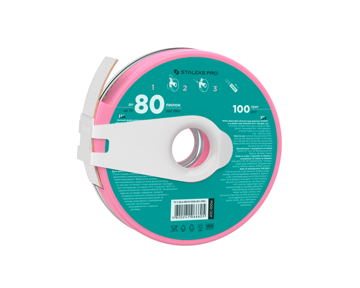 Staleks White disposable abrasive tape papmAm EXPERT in a plastic case STALEKS PRO - F.O.X Nails USA