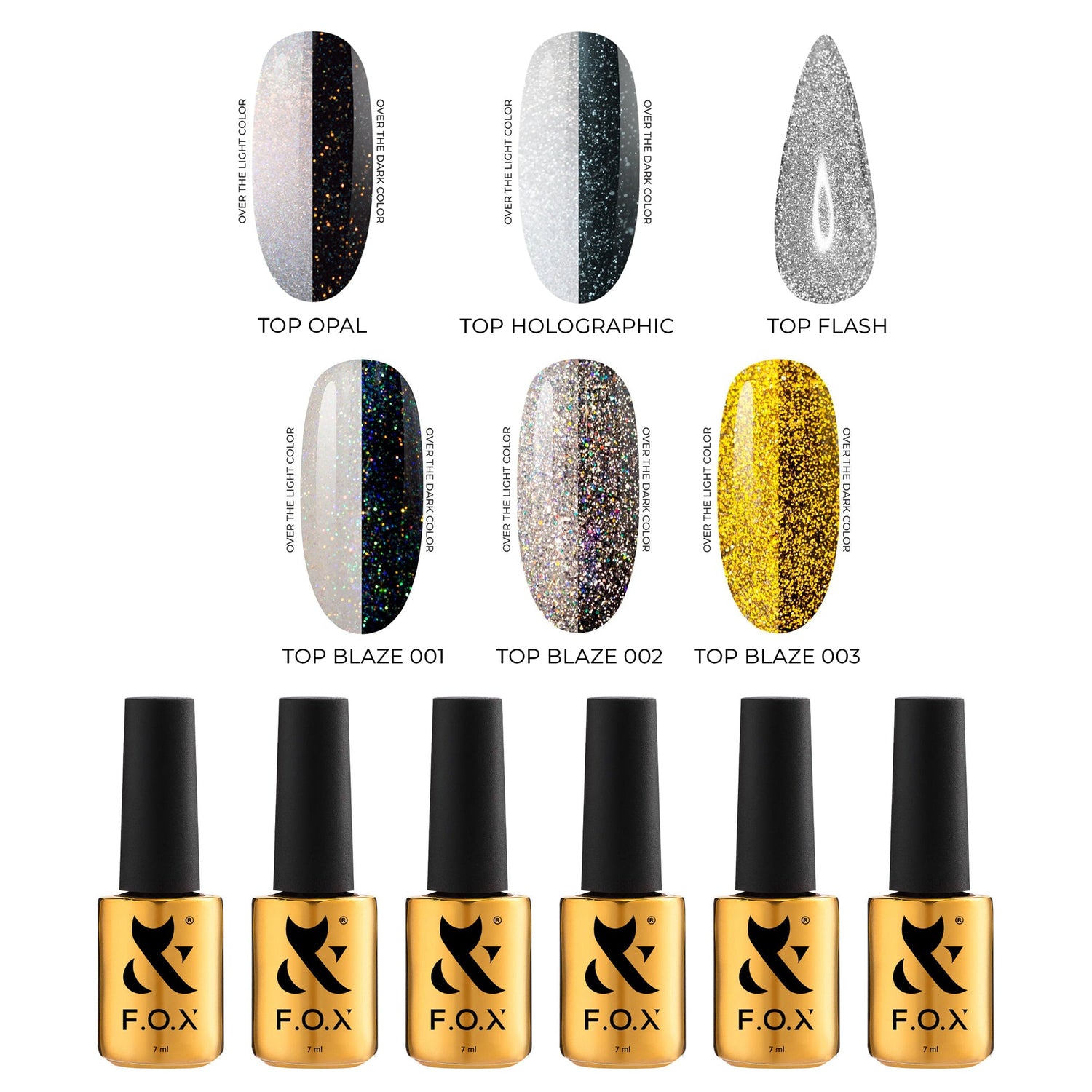 Sparkle Top Coats Set of 6